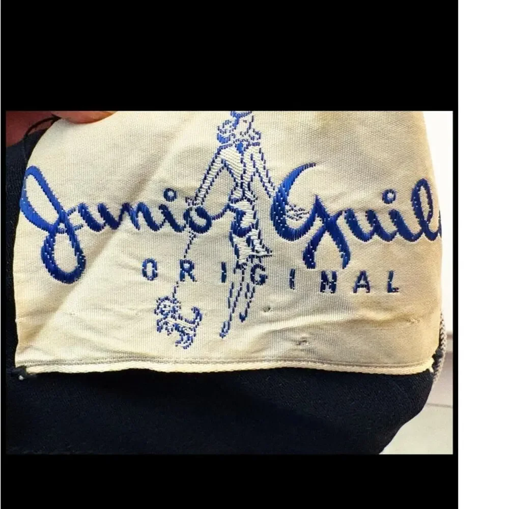 Vintage Junior Guild Original crepe black dress XS/S 1940's pristine - Picture 4 of 9